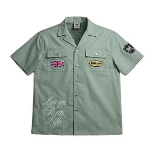 Watson Larger Than Life Work Shirt Sage Green XL Embroidered Button Up NWOT